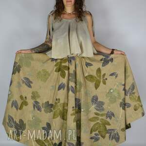 Barwiona roślinami Dzika Spódnica Cisza Poranka, maxi