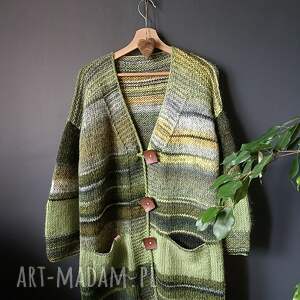 handmade swetry wełniany kardigan