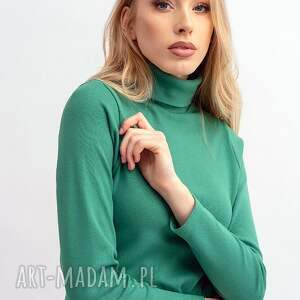 ręczne wykonanie bluzki golf kobiecy florina zielony
