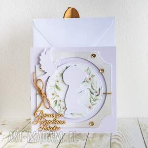 kartka - pierwsza komunia święta chłopczyk, scrapbooking, gołąbek