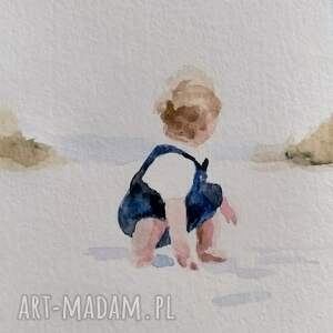 chłopczyk akwarela, dziecko