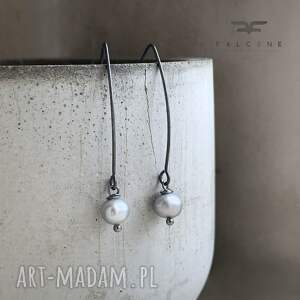 kolczyki ashy pearls z perłami srebrne bigle, biżuteria na co dzień