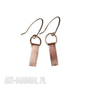 kolczyki z miedzi /5/ biżuteria handmade rękodzieło