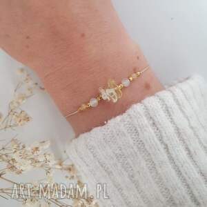 bransoletka z cytrynem biżuteria handmade kamienie naturalne, pomysł
