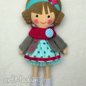 malowana lala nina z wełnianym szalikiem - dollsgallery dla dziecka