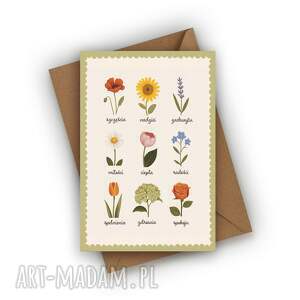 kartka urodzinowa - kwiaty z życzeniami imieniny