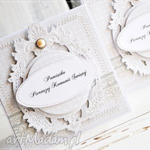 ręcznie robione scrapbooking kartki kartka - pamiątka pierwszej komunii