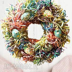 wianek xxl tęczowa łąka - 60 cm dostępny od ręki na ścianę dekoracja