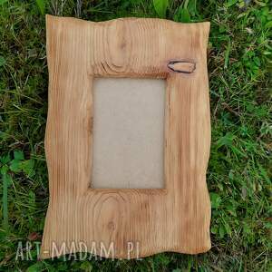 drewniana ramka, ramka na zdjęcie z drewna prezent parapetówkę