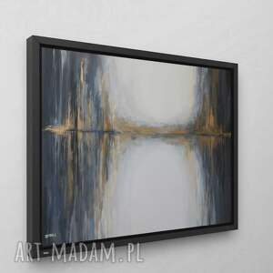 Złoty las - ręcznie malowany obraz akrylowy 70x100 cm, gotowy do powieszenia (art-Madam.pl)