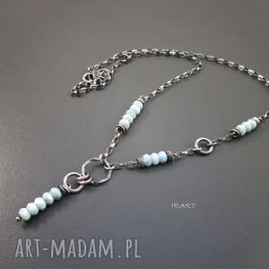 handmade naszyjniki subtelny z larimar