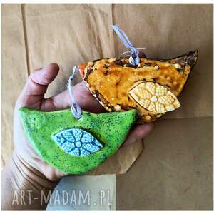 ptaszki o niergularnych kształtach, ceramika