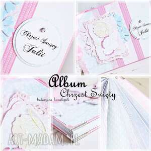 handmade scrapbooking albumy album na chrzest święty