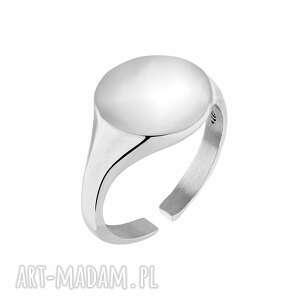 srebrny masywny sygnet, pierścień, pierścionek, ring, obrączka, duży