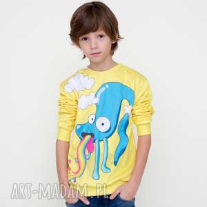 ręcznie wykonane bluza dla dzieci z tęczowym stworkiem