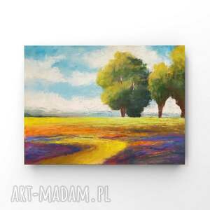 Pejzaż 18x24 cm - obraz z suchych pasteli, ręcznie robiony