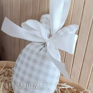 pomysł na prezent Zawieszka - zając z kokardą, dekoracja - świąteczna