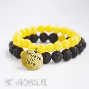handmade bracelet by sis: uwierz w miłośc w żółtym marmurze