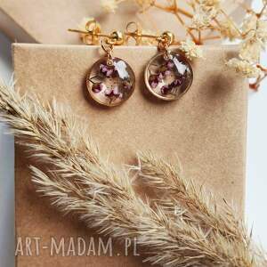 kolczyki z tawułą japońską, biżuteria boho prezent