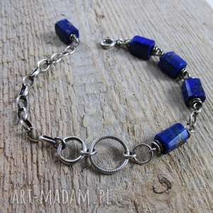 handmade łańcuszek z lapis lazuli