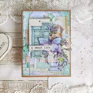 Prezent Kartka Sweter life, ręcznie robiona, elegancka