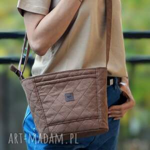 Prezent brązowa mini torebka, na mała listonoszka