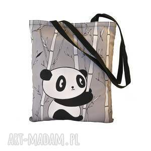 torba na zakupy, torebka, shopperka panda ilustracja, prezent święta