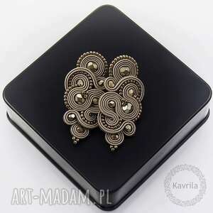 kolczyki soutache mirine sand - Kavrila
