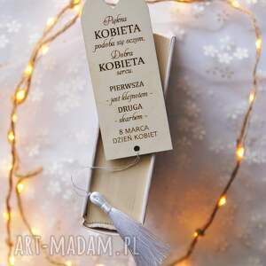 drewniana zakładka do książki chwost prezent na dzień kobiet książkary