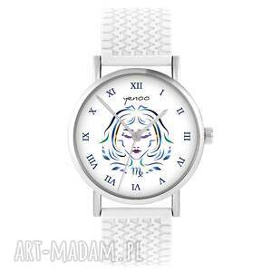 handmade zegarki kolekcja starlight - panna silikonowy, biały