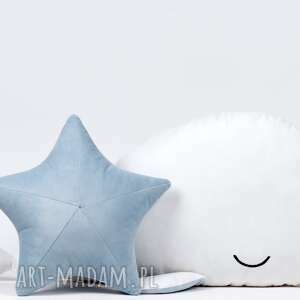 handmade pokoik dziecka poduszka rozgwiazda - niebieski aksamit