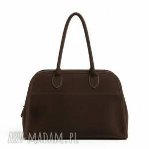 torebka business chic - ls06 brązowa xxl na codzień