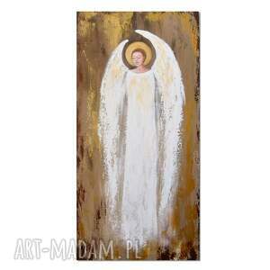 anioł, obraz ręcznie malowany na płotnie