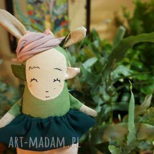 maskotki monsterówna balbisia - lalka z tkanin handmade, prezent na chrzest