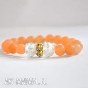 handmade bracelet by sis: pomarańczowe kamienie półszlachetne
