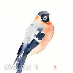 Oryginalna akwarela Gil - ptaki A4 bez ramki (papier 300 g) - art-Madam.pl