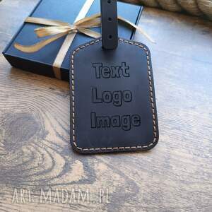 Zawieszka na walizkę do bagażu z grawerem skórzana Przywieszka