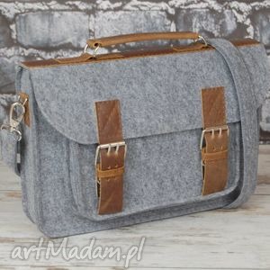 handmade filcowa torba na laptopa z przegrodą 17