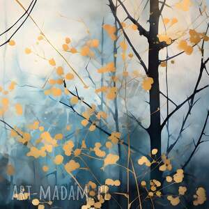 obraz na płótnie - gałęzie las abstrakcja 120x80 cm 106001