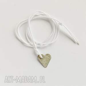 serduszko wisiorek, alpaka sznurek