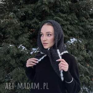 chustki i apaszki mira szal chusta z baby alpaki ozdobną ramką alpaka merino