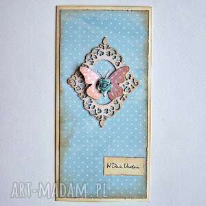 handmade scrapbooking kartki z motylem