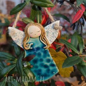 aniołek ceramiczny figurka, prezent, ozdoba, ozdoba do domu