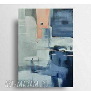 Abstrakcyjny obraz akrylowy na płótnie 100x70 cm