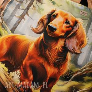 torba jamnik ramię, zakupy pies