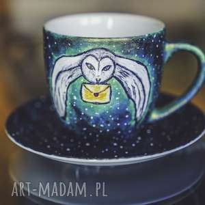 handmade ceramika sowa - harry potter - magiczny kubek - idealny prezent - kubek z dobrą