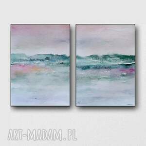 Pejzaż - dwie akwarele