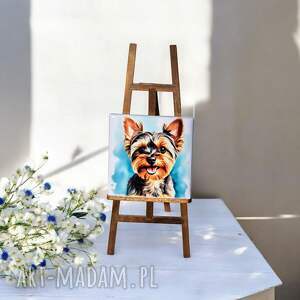 ceramiczny magnes z wizerunkiem yorkshire terrier lodówkę