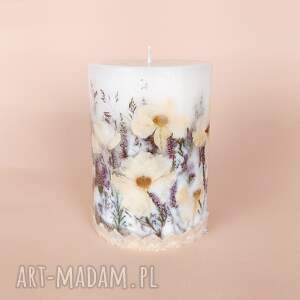 świeczniki bezzapachowa świeca botaniczna z wosku sojowego i prawdziwymi