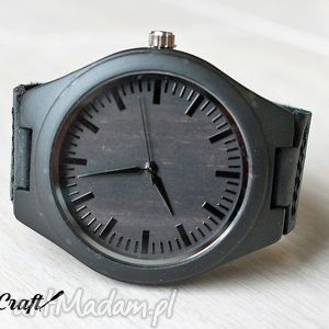 handmade zegarki drewniany zegarek ebony black